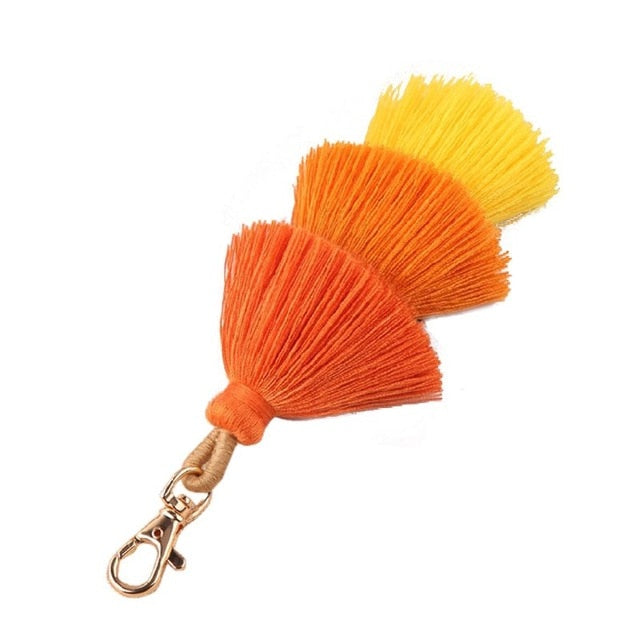 Colorful Pom Pom Tassel Key Chain