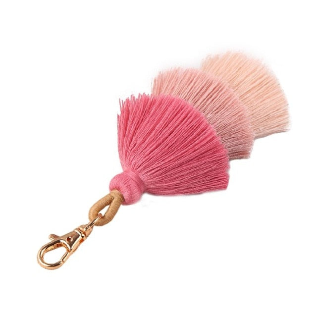 Colorful Pom Pom Tassel Key Chain