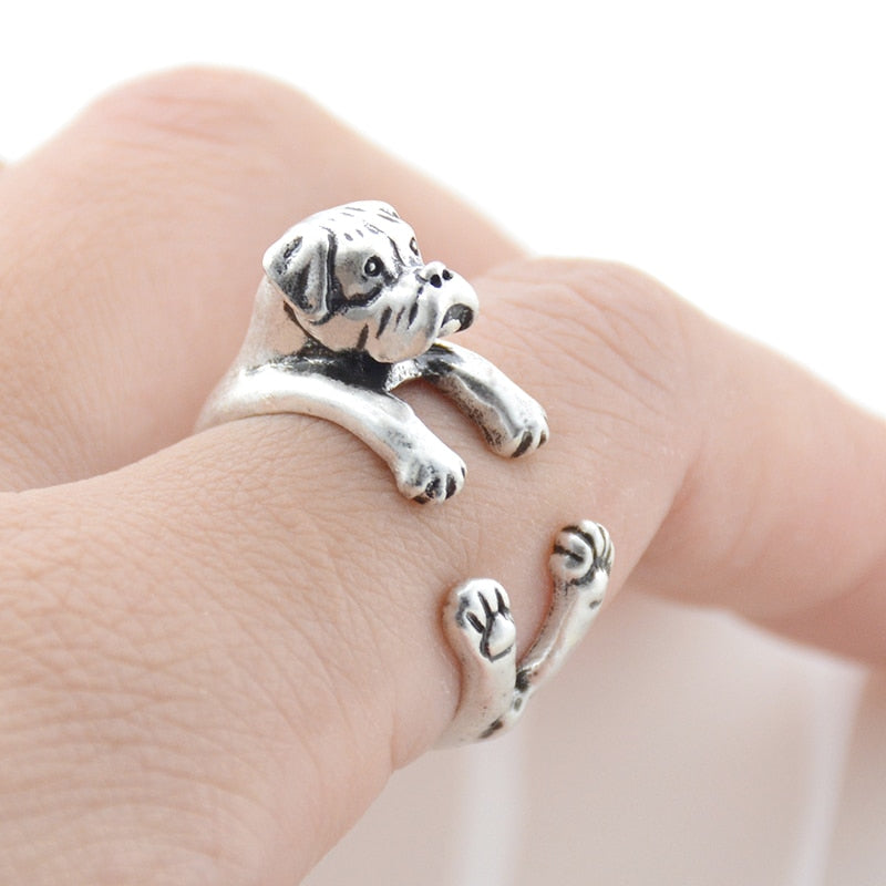 Boxer Dog Wrap Ring