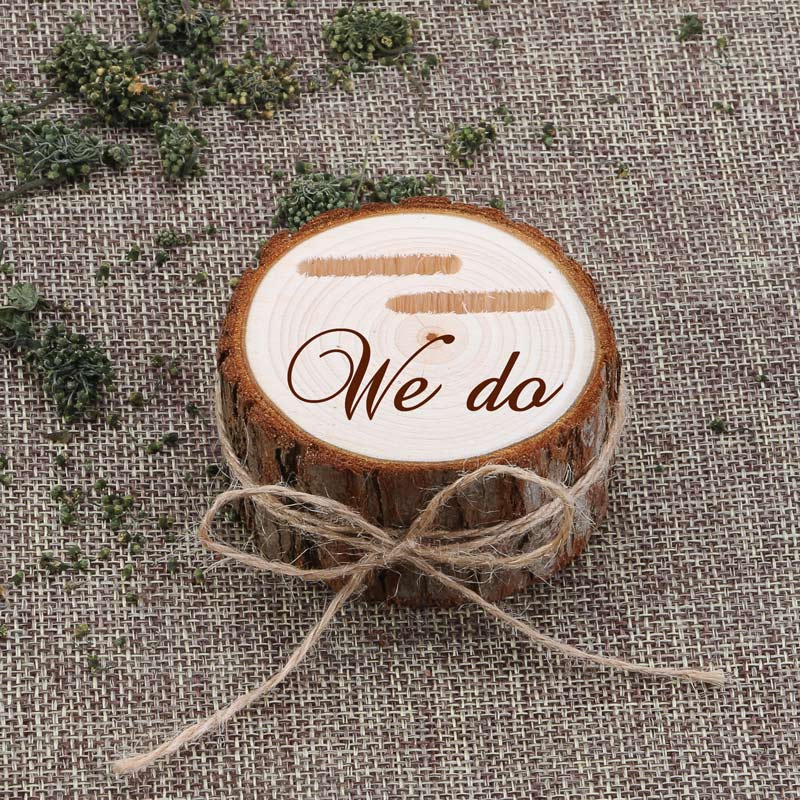 Personalized Ring Bearer Box Rustic Wedding Wooden