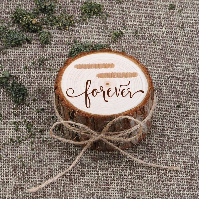 Personalized Ring Bearer Box Rustic Wedding Wooden