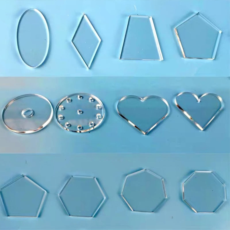 20pc Clear Acrylic Hexagon Place Cards