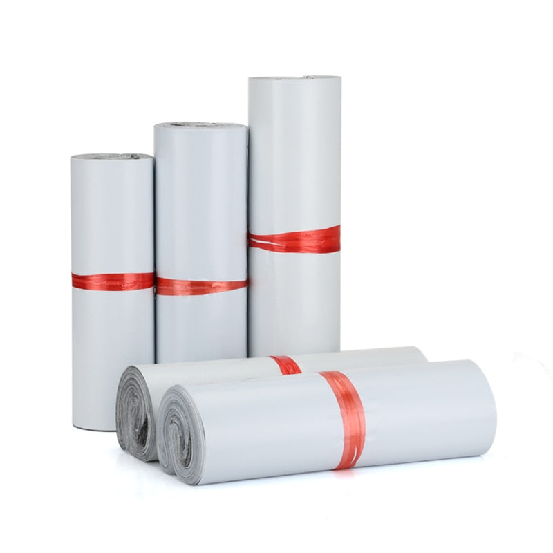 50pcs White Plastic Packaging Mailing Bags