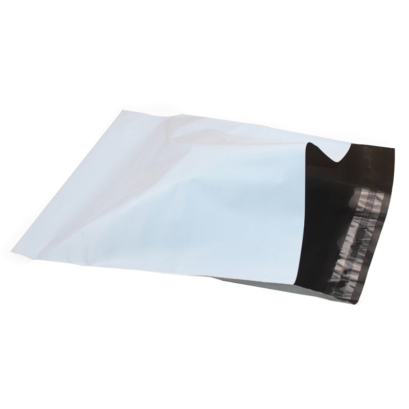 50pcs White Plastic Packaging Mailing Bags