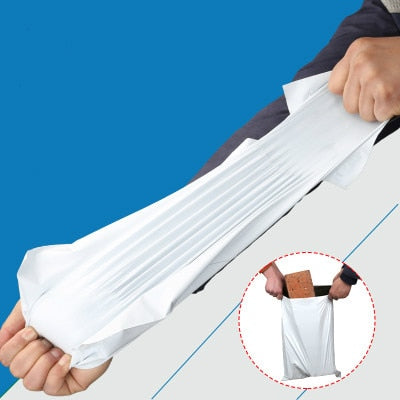 50pcs White Plastic Packaging Mailing Bags
