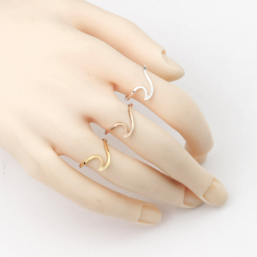 Wave Ring Jewelry Stainless Steel Mermaid
