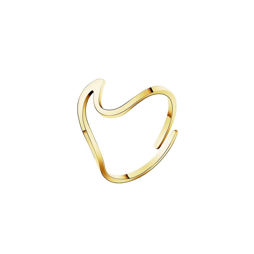 Wave Ring Jewelry Stainless Steel Mermaid