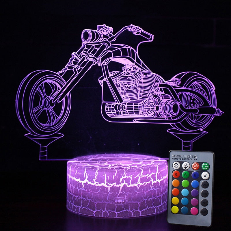 Car Bus Excavator 3D LED Lamp Night Light