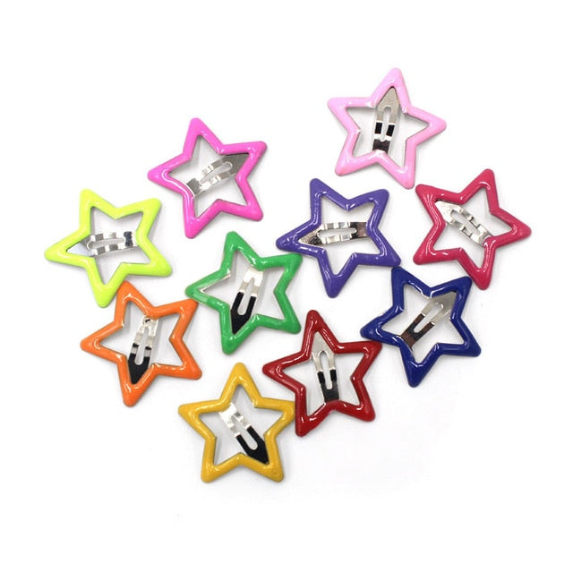 10pcs Bone Heart Star Dog Hairpin Clips