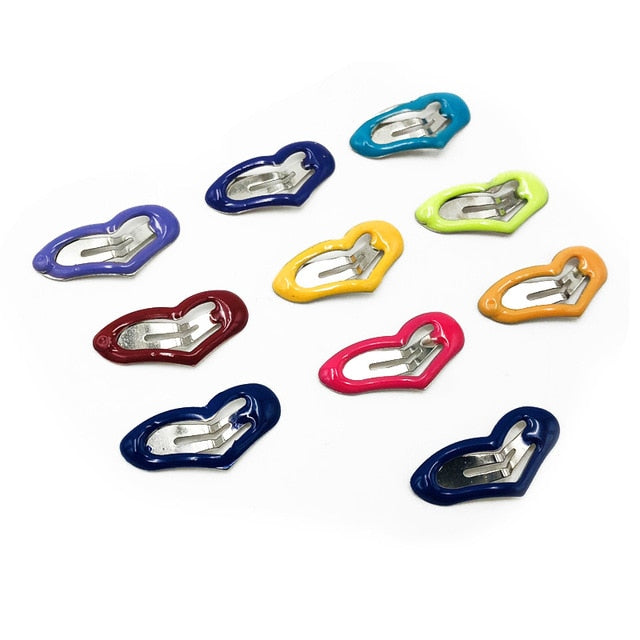 10pcs Bone Heart Star Dog Hairpin Clips