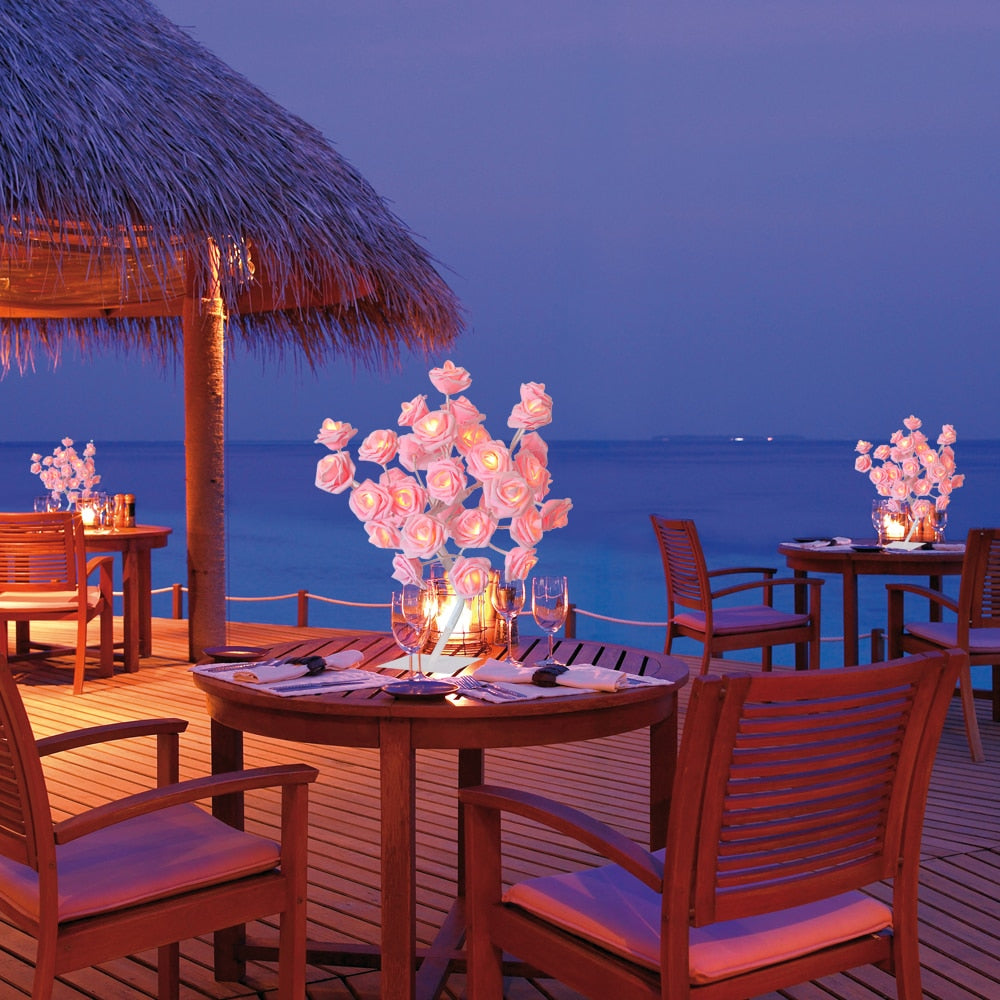 LED Tree Rose Romantic Night Lamp