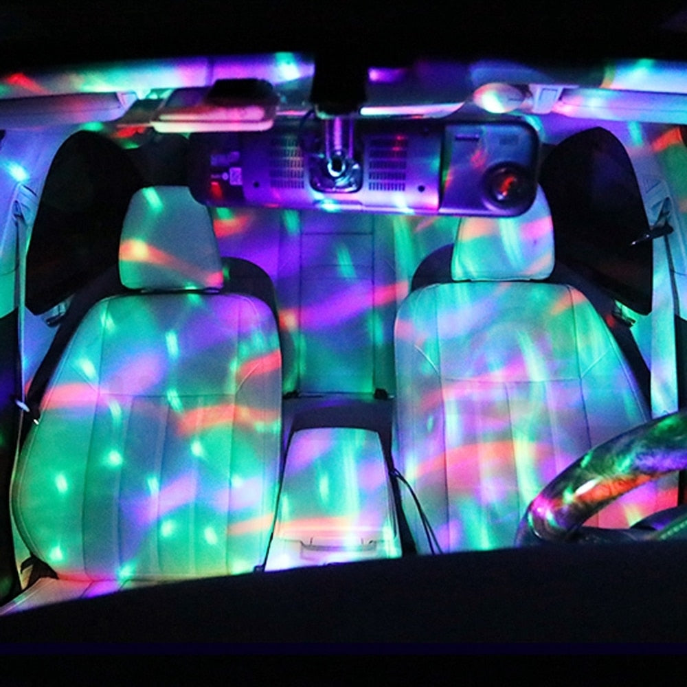 Car LED Lamp Party Light Colorful Music Sound