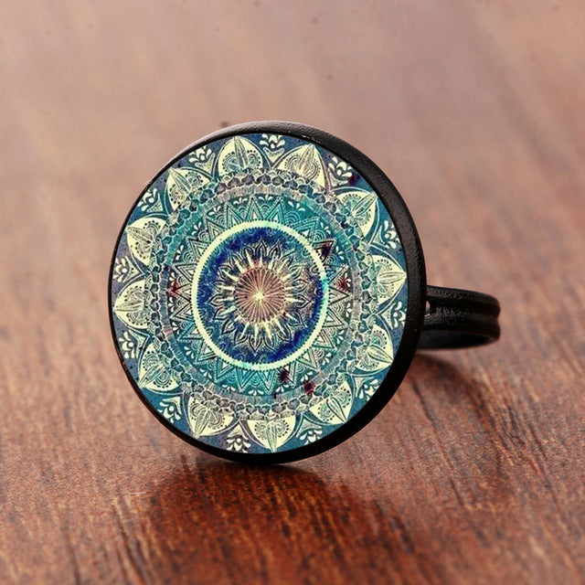Vintage Buddhism Mandala Ring
