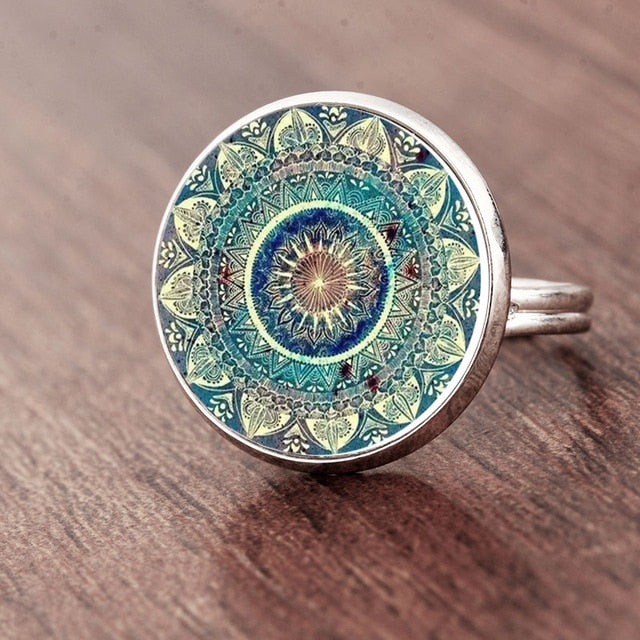 Vintage Buddhism Mandala Ring