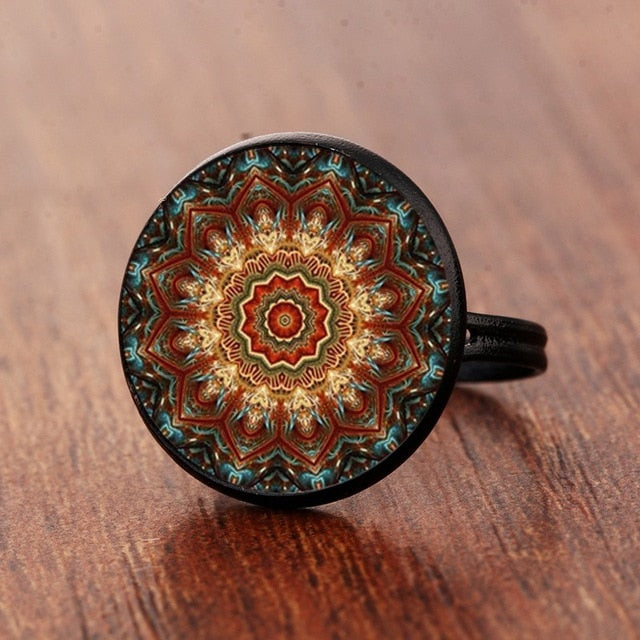 Vintage Buddhism Mandala Ring
