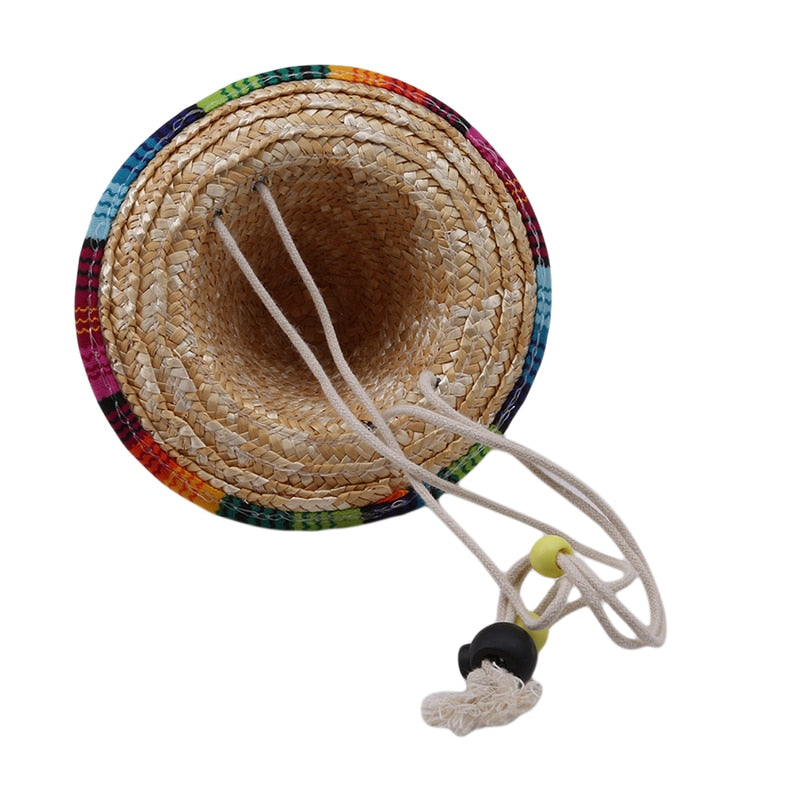 Pet Straw Sombrero Mexican Hat