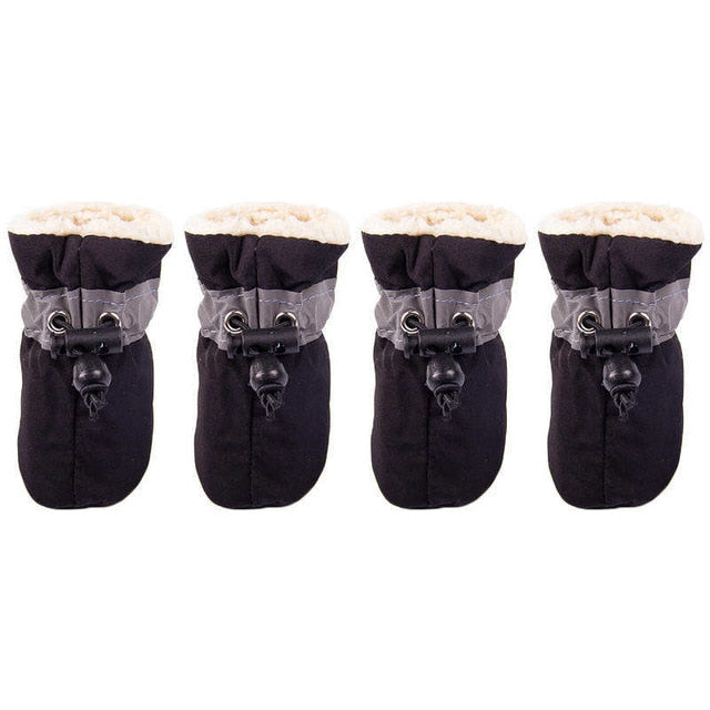 Winter Warm Dog Shoes Anti-slip Boots Socks 4pcs