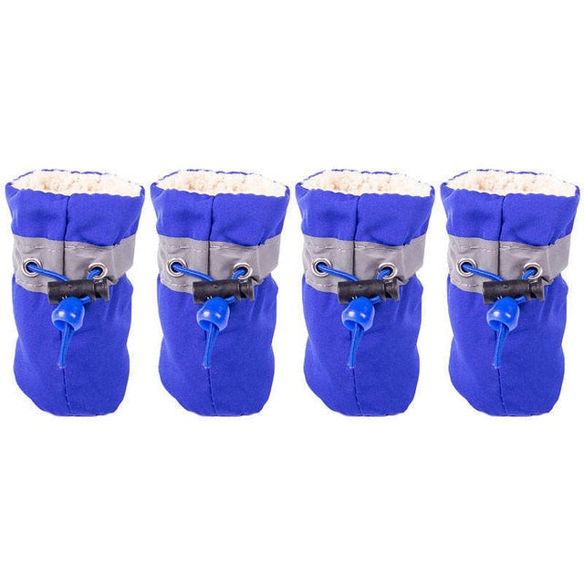 Winter Warm Dog Shoes Anti-slip Boots Socks 4pcs