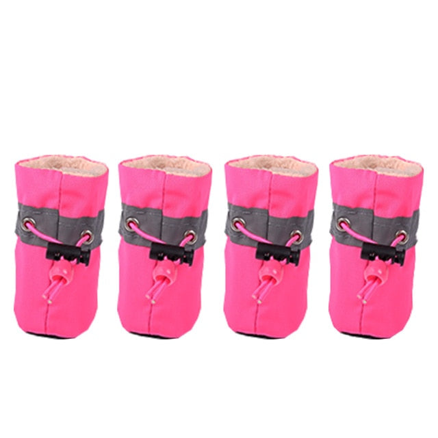 Winter Warm Dog Shoes Anti-slip Boots Socks 4pcs