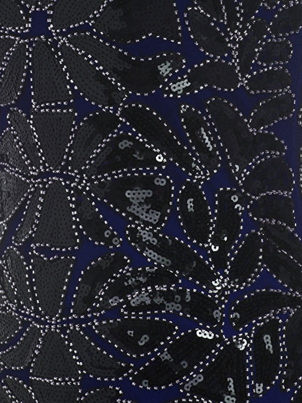 Fancy Sequins Beading Long Evening Dress