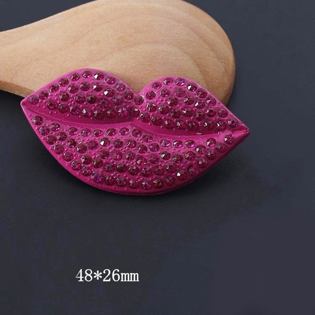 Air Vent Rhinestone Diamond Lipstick Decoration