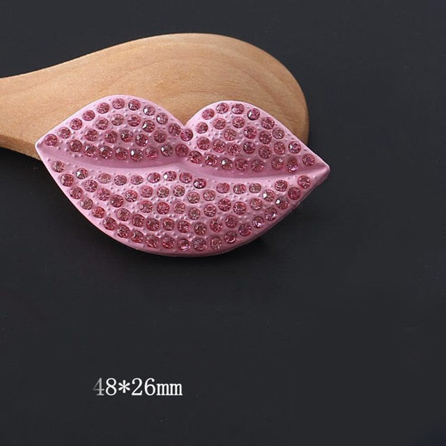 Air Vent Rhinestone Diamond Lipstick Decoration