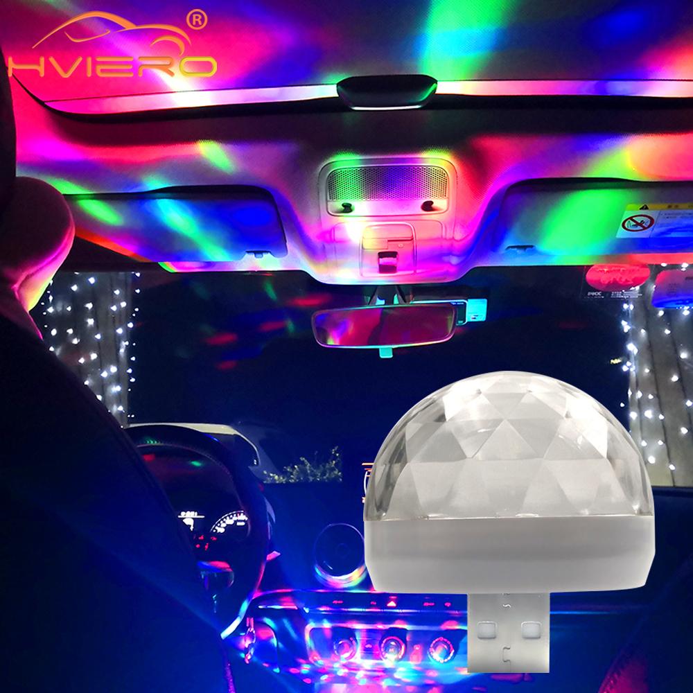 Car LED Lamp Party Light Colorful Music Sound