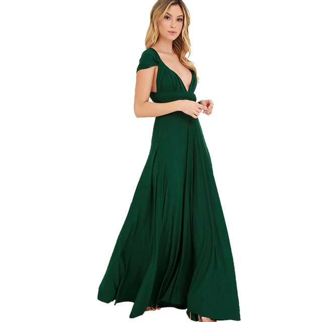 Long Lycra Bridesmaid Wedding Dress Gowns