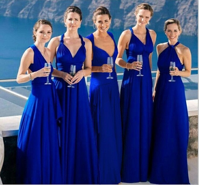 Long Lycra Bridesmaid Wedding Dress Gowns