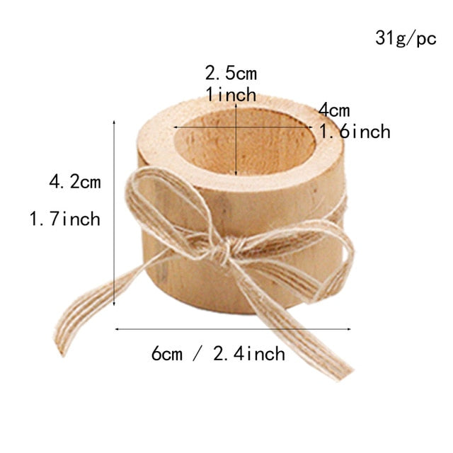 Rustic Tea Light Wooden Candle Holders