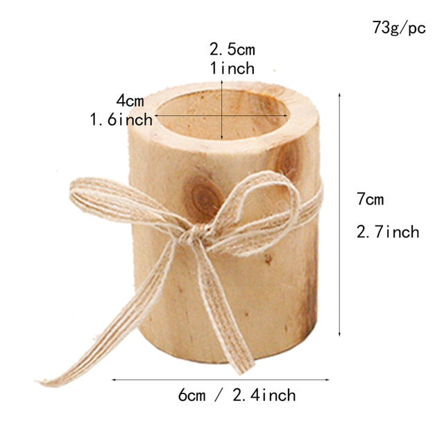 Rustic Tea Light Wooden Candle Holders