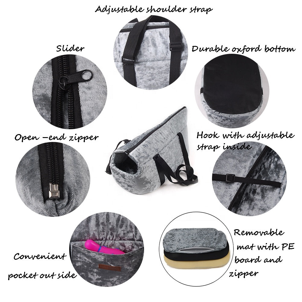 2 in 1 Winter Warm Velvet Pet Carrier Bed Backpack Handbag