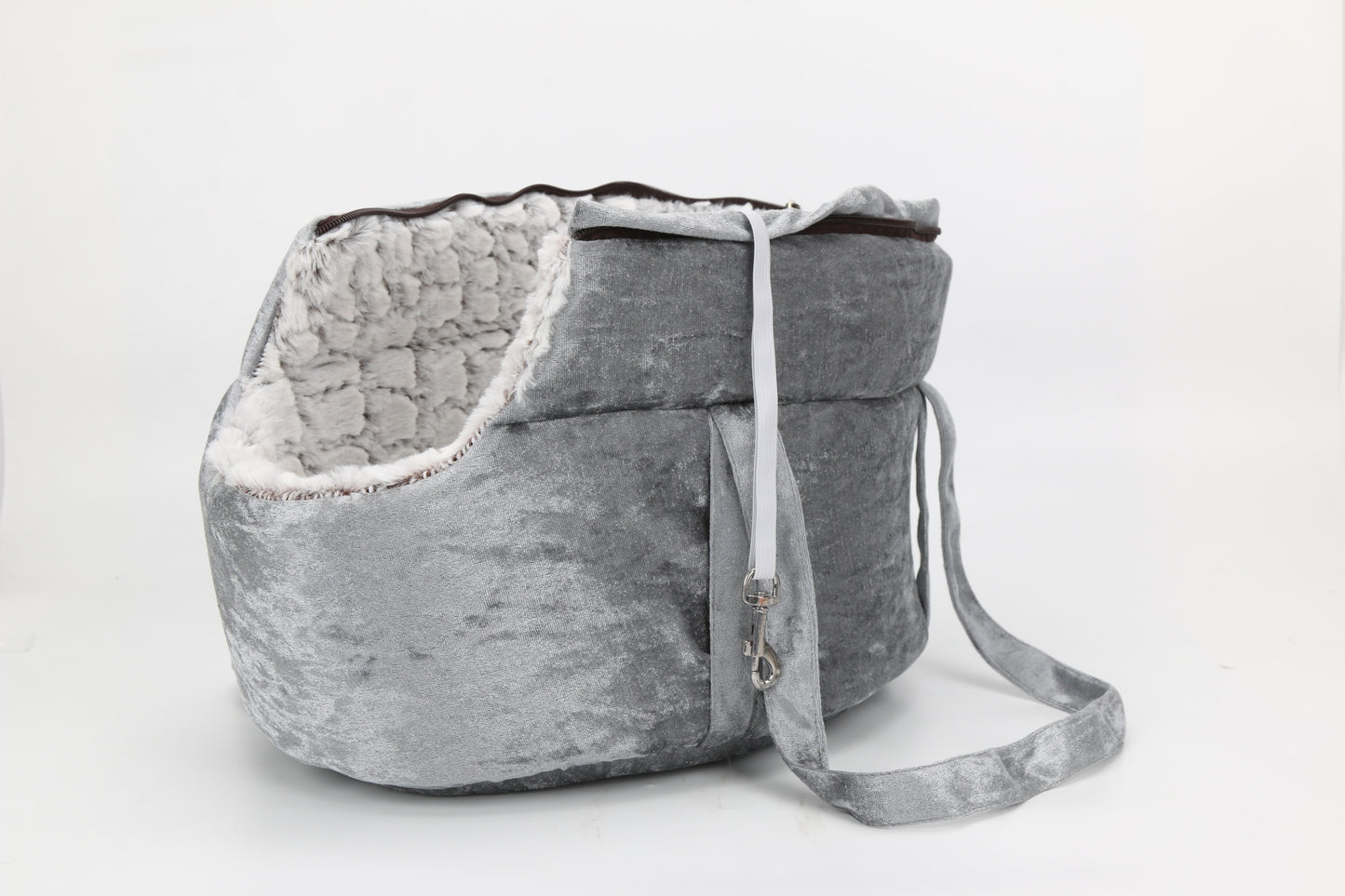 2 in 1 Winter Warm Velvet Pet Carrier Bed Backpack Handbag
