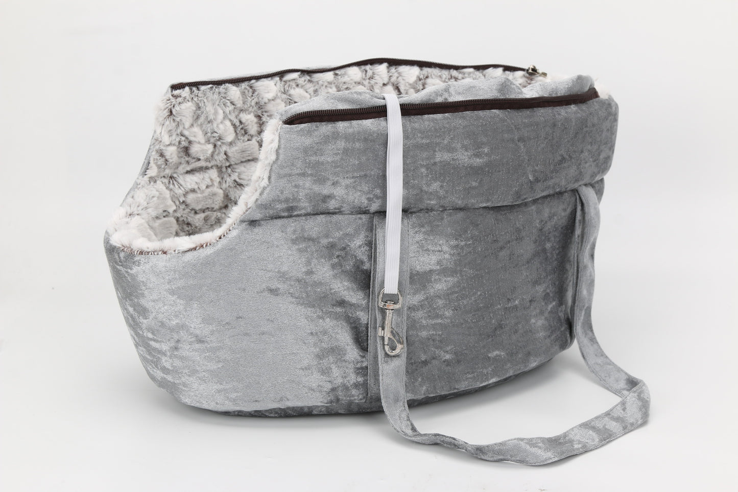 2 in 1 Winter Warm Velvet Pet Carrier Bed Backpack Handbag