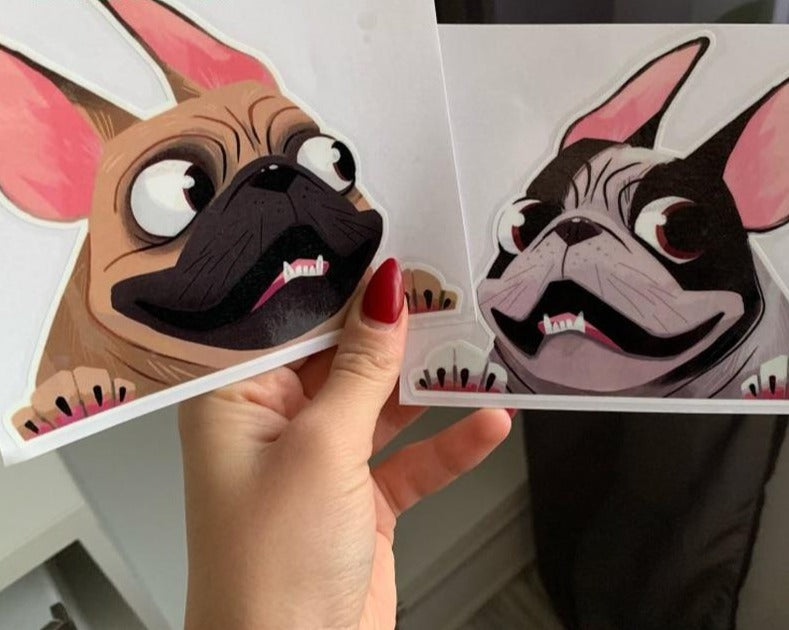 13cm x 11cm Funny French Bulldog Sticker Decal