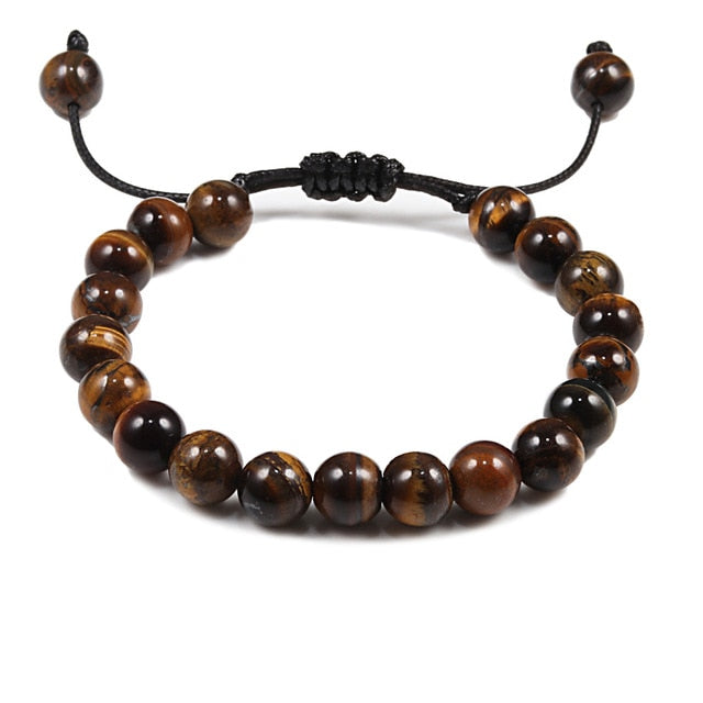 8 mm Tiger Eye Stone Beads Bracelet