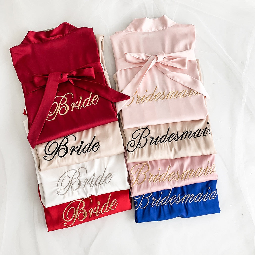 Bride Bridesmaid Kimono Bathrobe