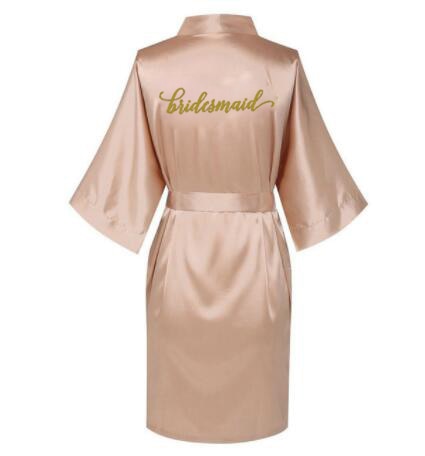 Rose Gold Bride Gown Satin Robe Bachelorette Party