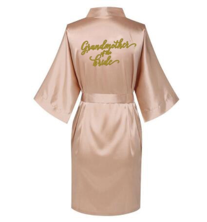 Rose Gold Bride Gown Satin Robe Bachelorette Party