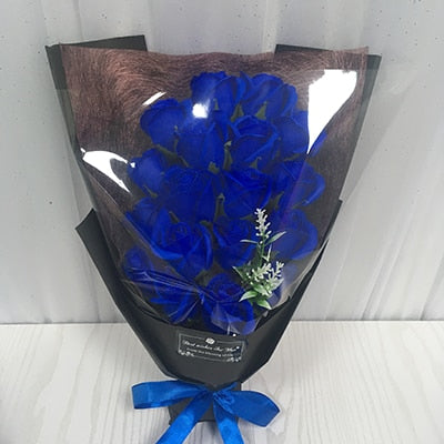18pcs Scented Artificial Soap Flower Rose Bouquet Gift