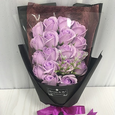 18pcs Scented Artificial Soap Flower Rose Bouquet Gift
