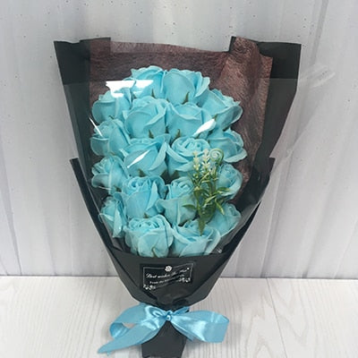 18pcs Scented Artificial Soap Flower Rose Bouquet Gift