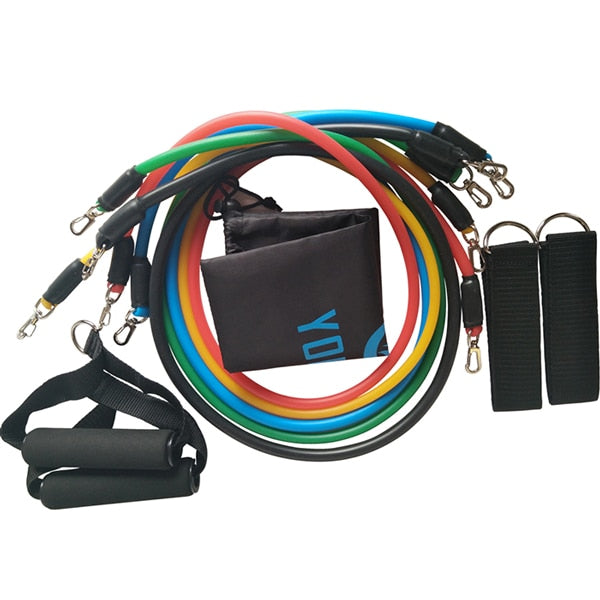 11pcs/set Pull Rope Fitness Exercises Resistance Bands