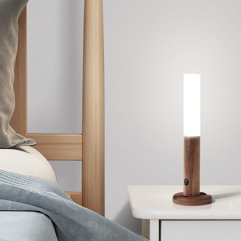 Motion Sensor LED Rechargeable Stick Wood Night Light