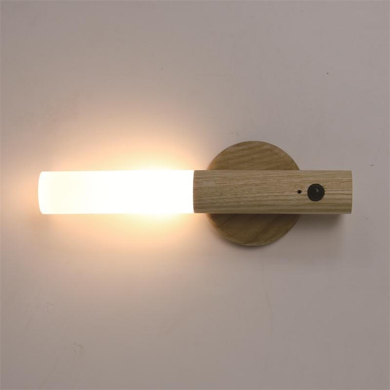 Motion Sensor LED Rechargeable Stick Wood Night Light