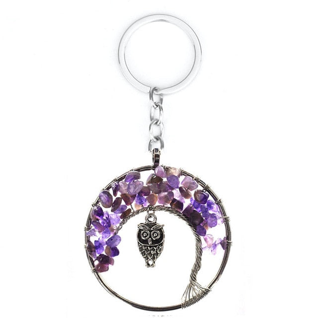 Healing Crystals Quartz Tree of Life Necklace