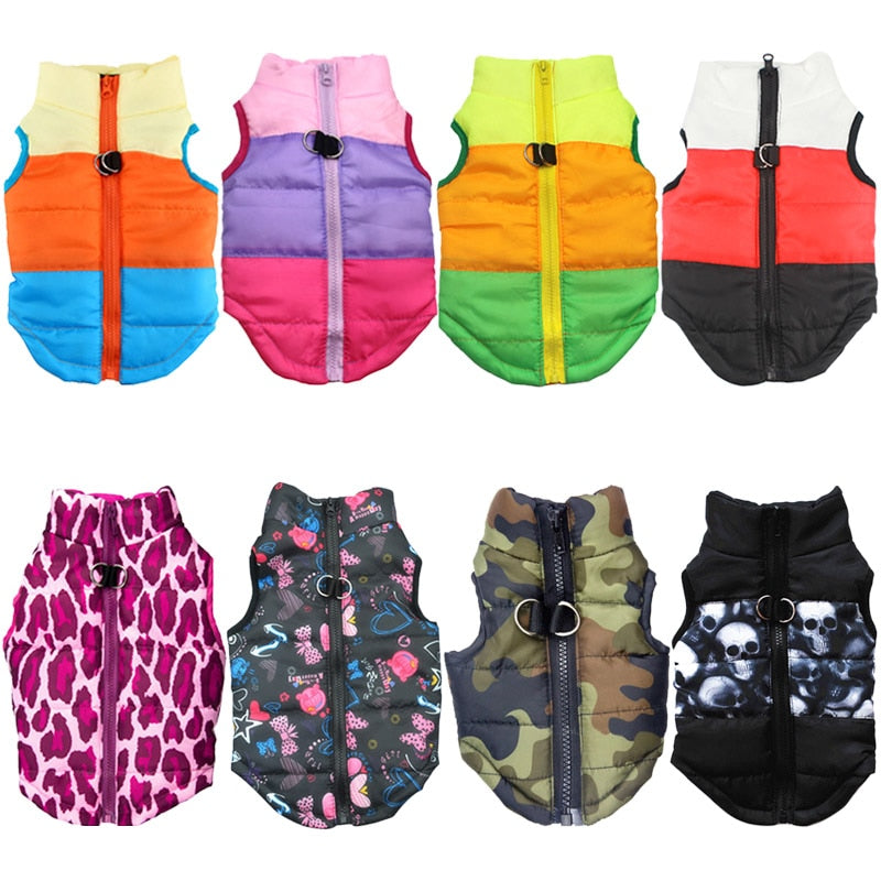 Warm Waterproof Winter Vest Small Pet Clothing
