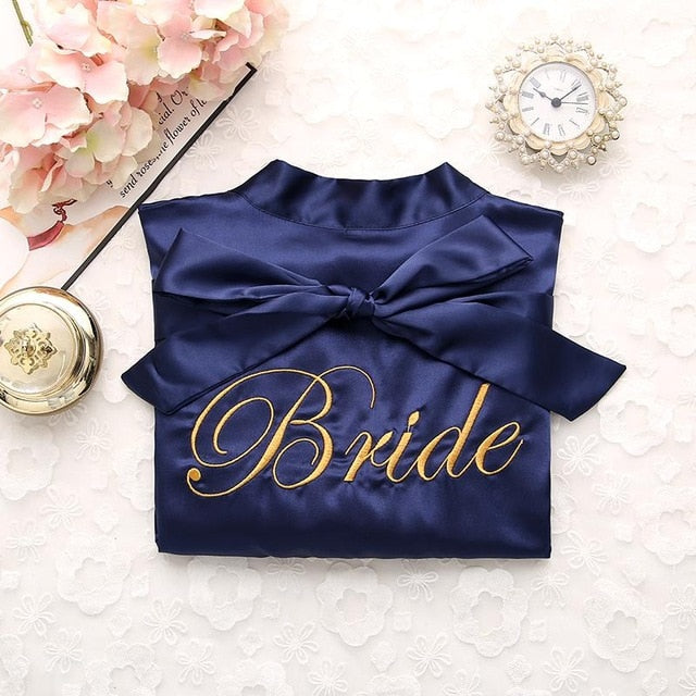 Bride Bridesmaid Kimono Bathrobe