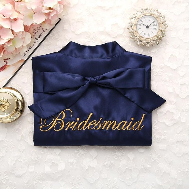 Bride Bridesmaid Kimono Bathrobe