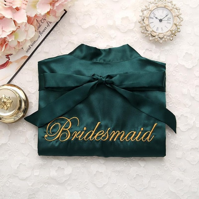 Bride Bridesmaid Kimono Bathrobe